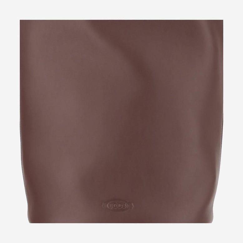 small leather bucket bag by Selfnex