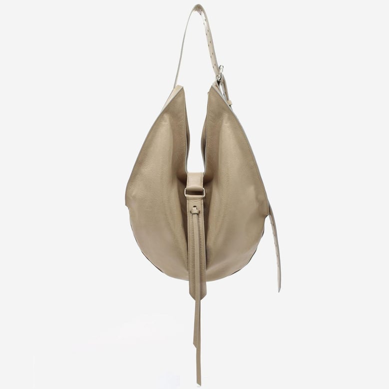 shoulder bag sunset embossed leather beige by Selfnex