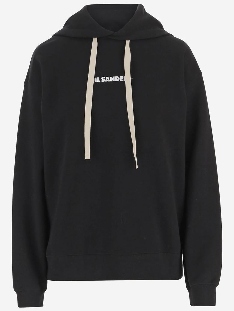 cotton sweatshirt with logo — black by Selfnex
