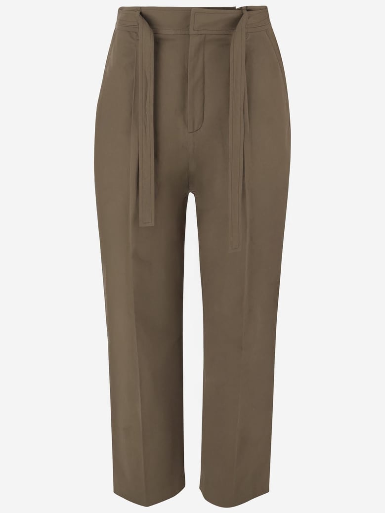 cotton trousers khaki by Selfnex
