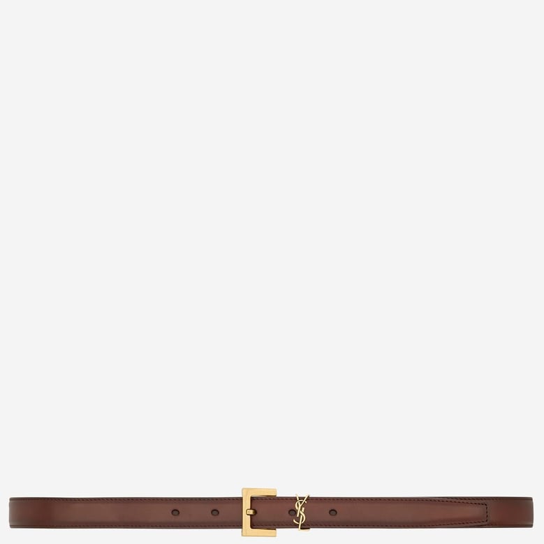 leather belt cassandre brown by Selfnex