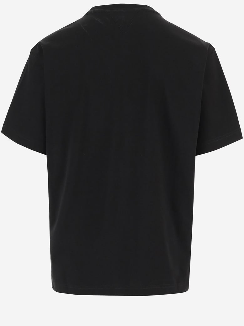 cotton t-shirt with embroidery, black by Selfnex