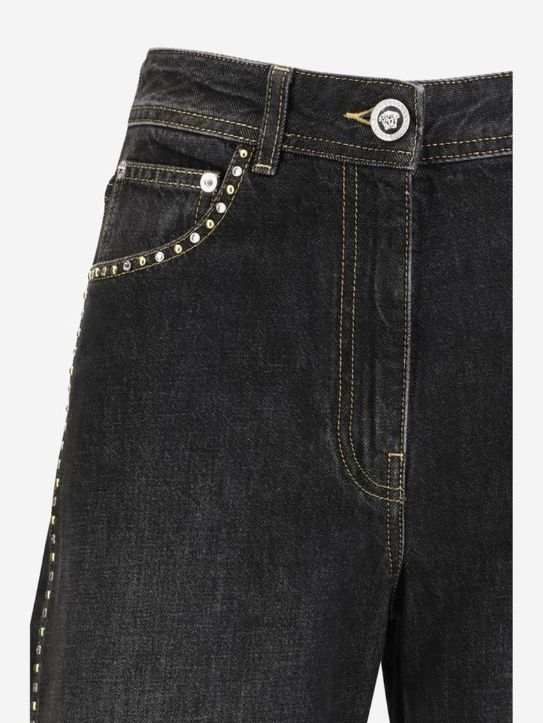 cotton jeans with studs by Selfnex