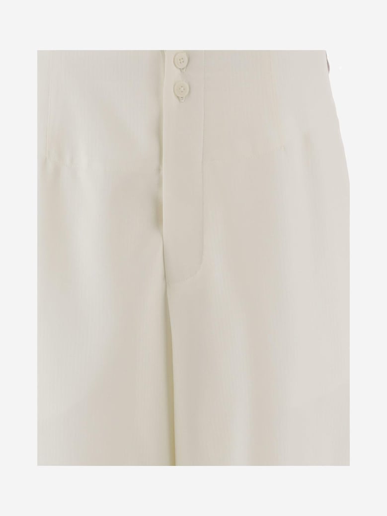 short trousers moisson white wool by Selfnex