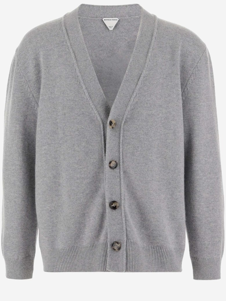 cashmere blend cardigan with v-neck by Selfnex