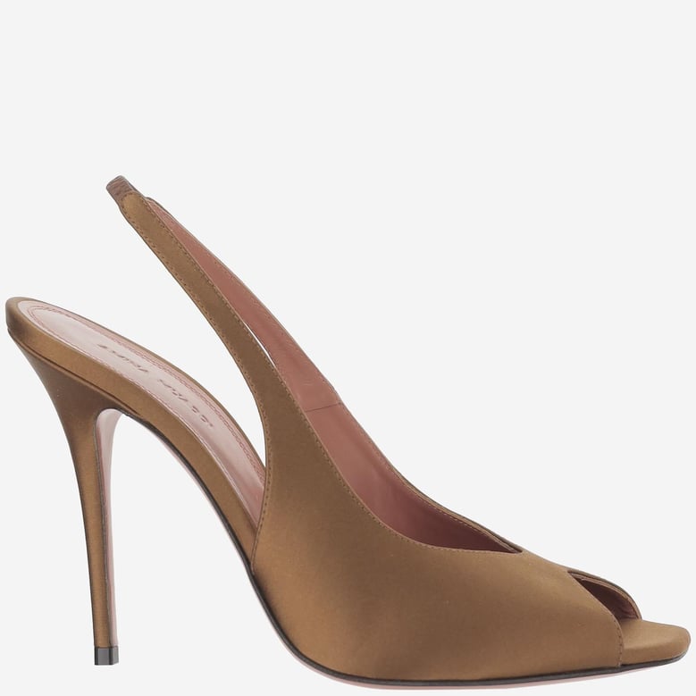 silk slingback brown by Selfnex