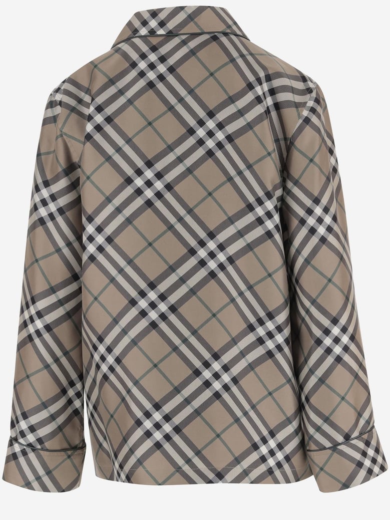 silk shirt with check pattern by Selfnex