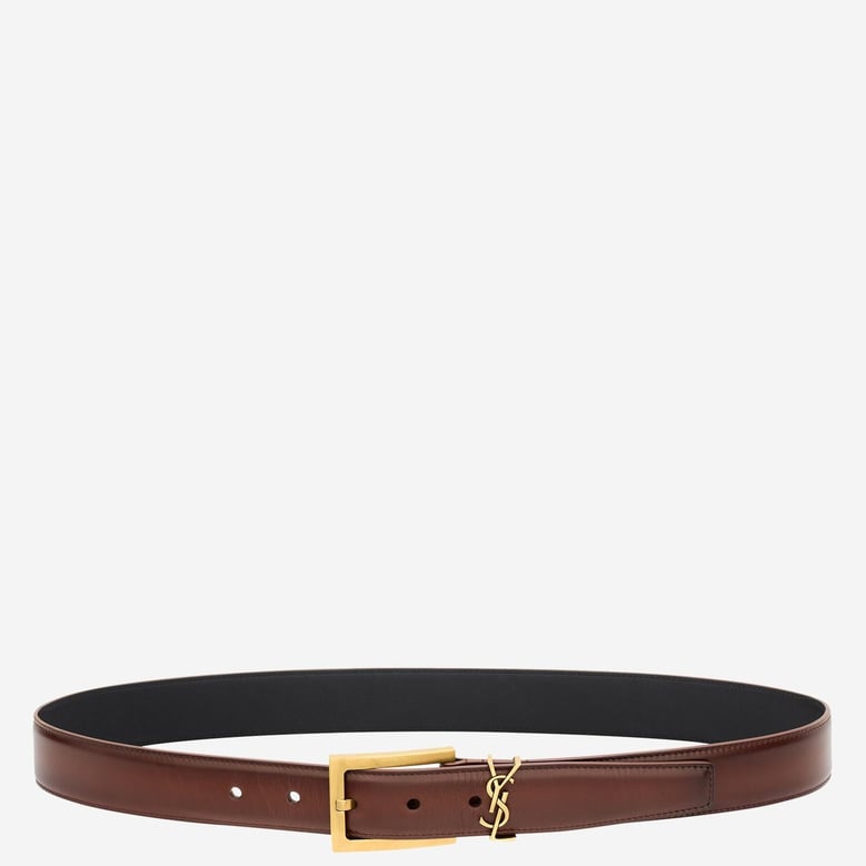 leather belt cassandre brown by Selfnex