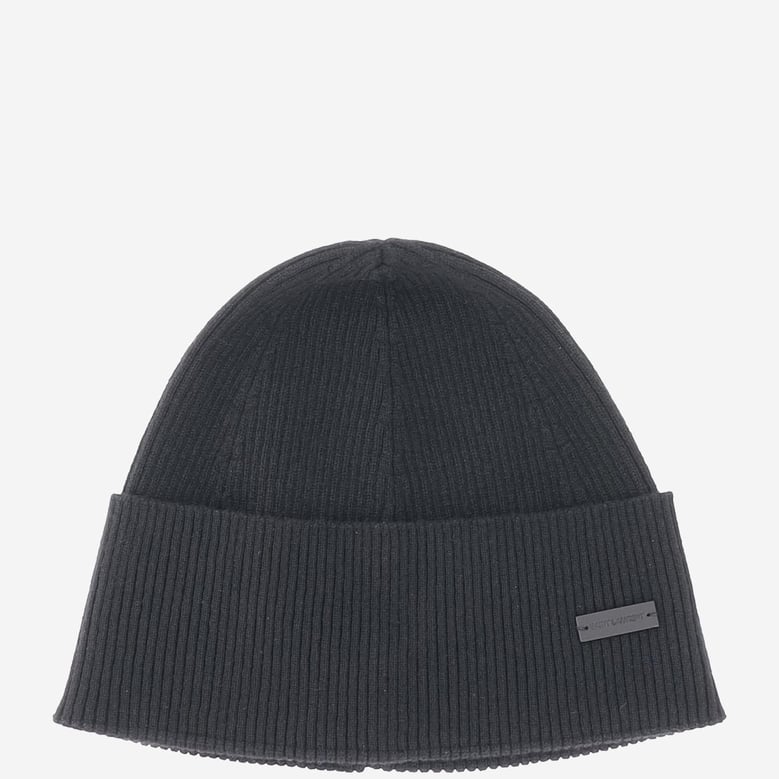 cashmere beanie with logo by Selfnex