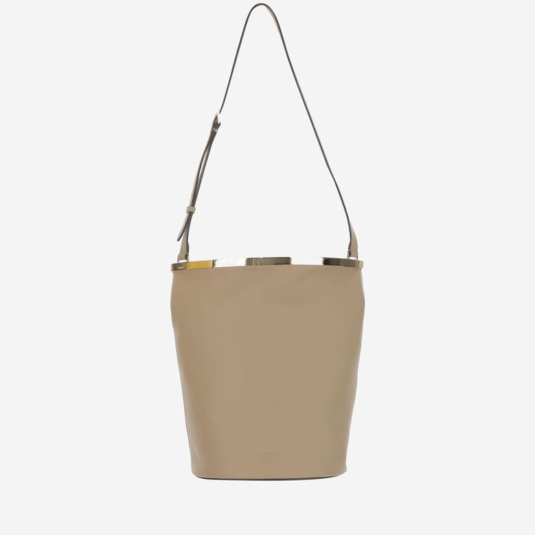 small leather bucket bag by Selfnex