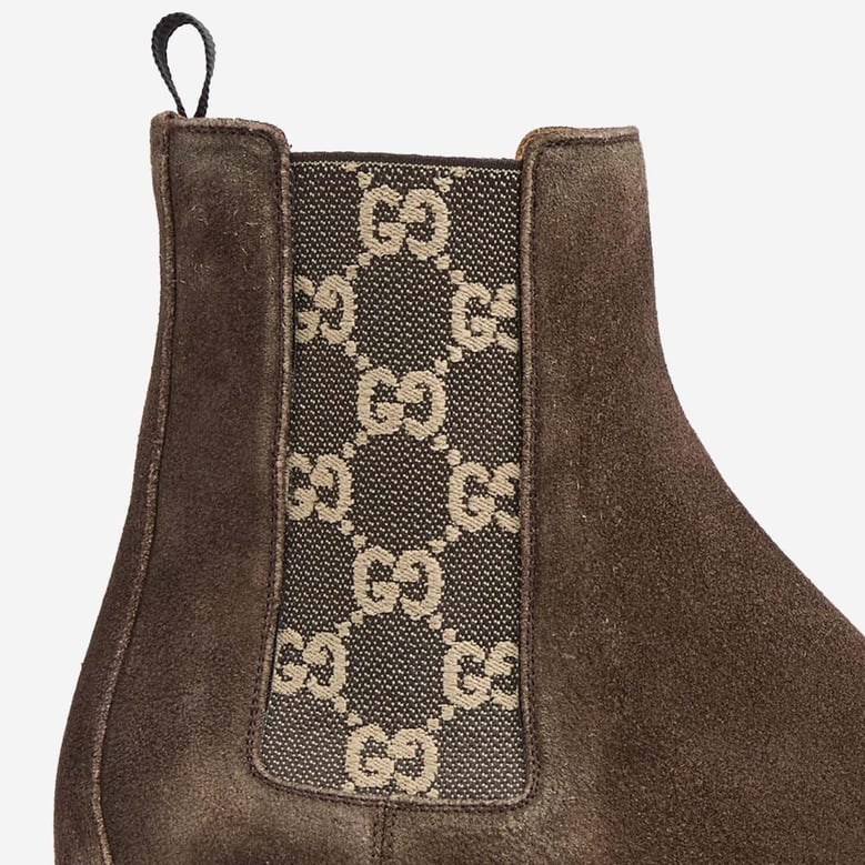 ankle boots in suede — brown by Selfnex