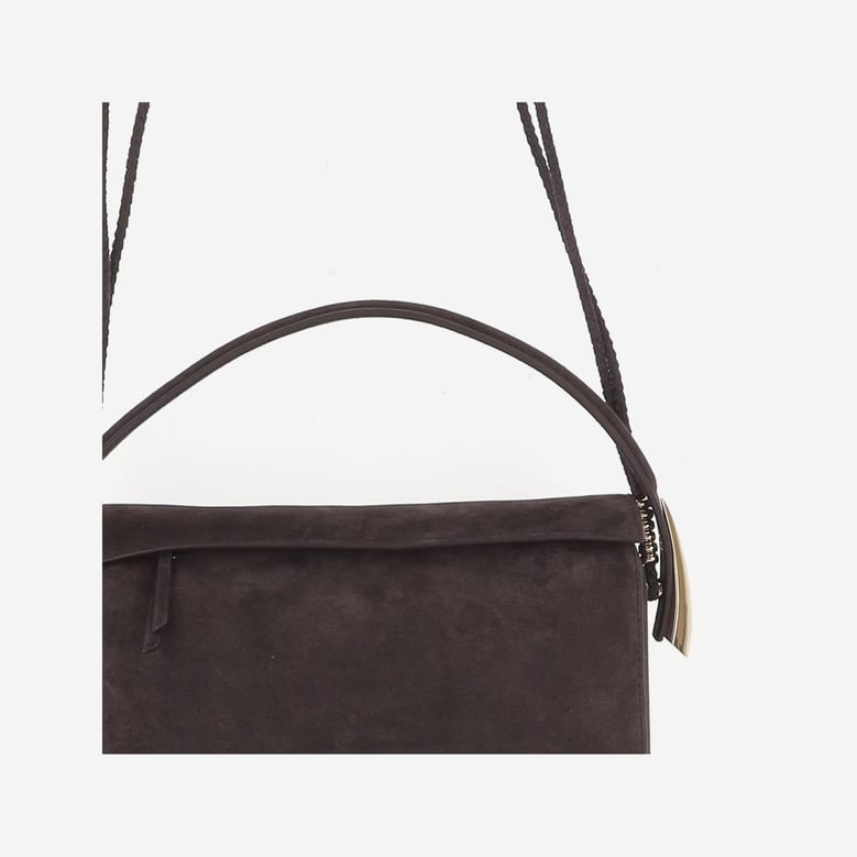 suede top-handle shoulder bag by Selfnex