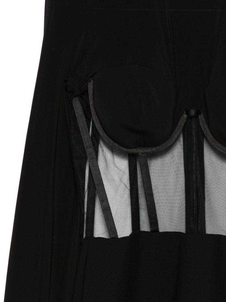 dress with sheer tulle corset by Selfnex