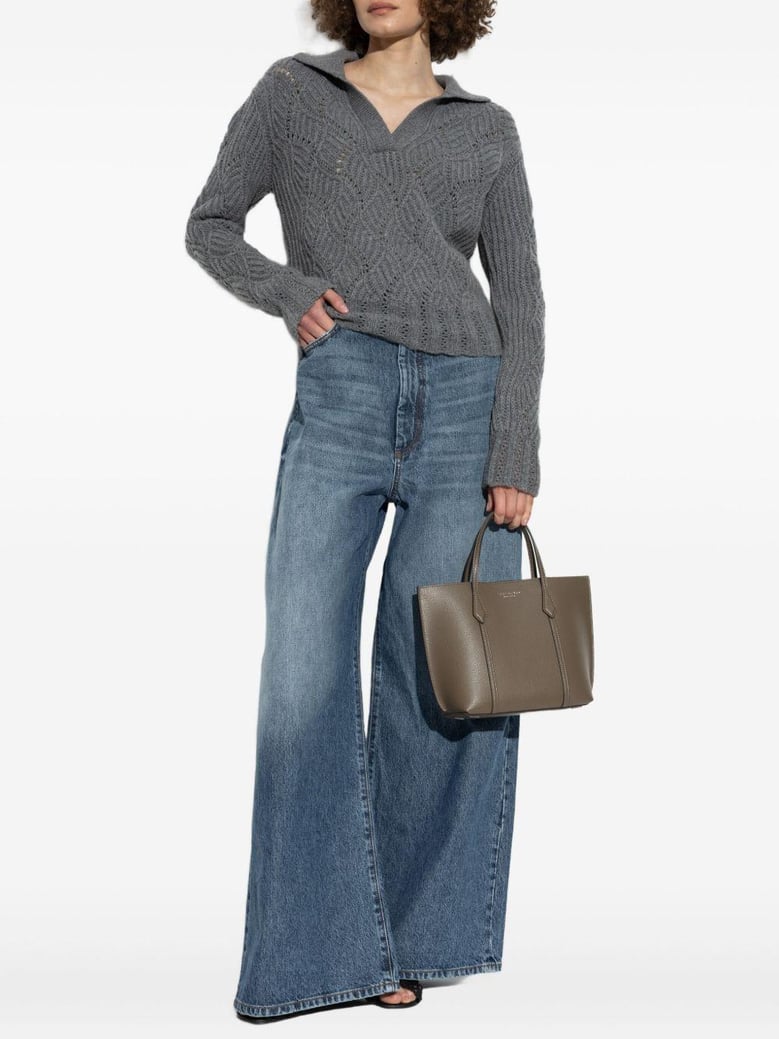 polo collar cashmere sweater by Selfnex