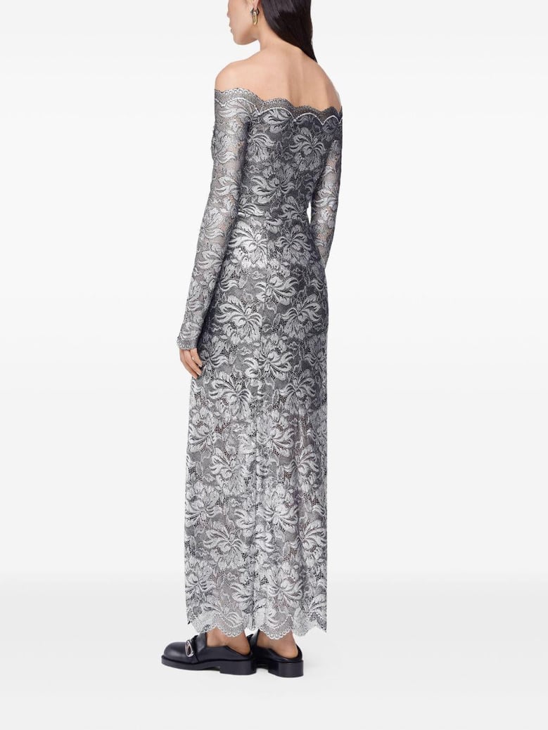 rabanne off-the-shoulder long dress by Selfnex