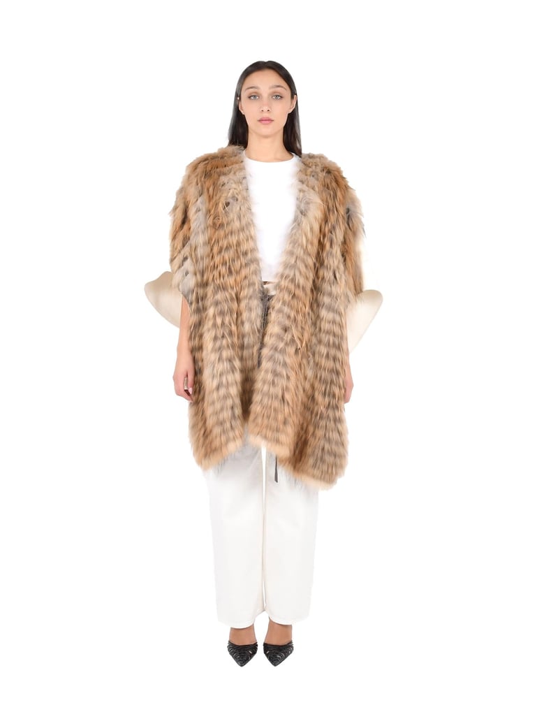 gilet with faux fur front by Selfnex