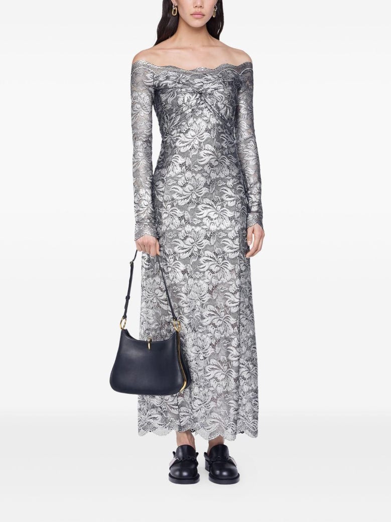 rabanne off-the-shoulder long dress by Selfnex