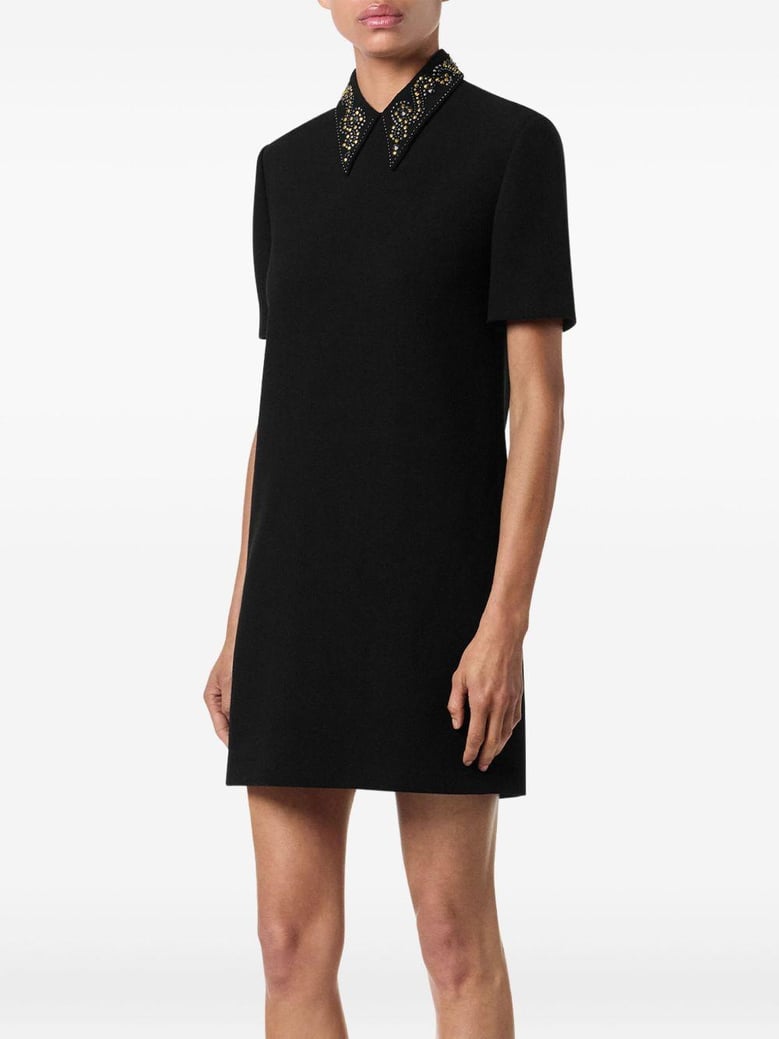 mini dress virgin wool black by Selfnex
