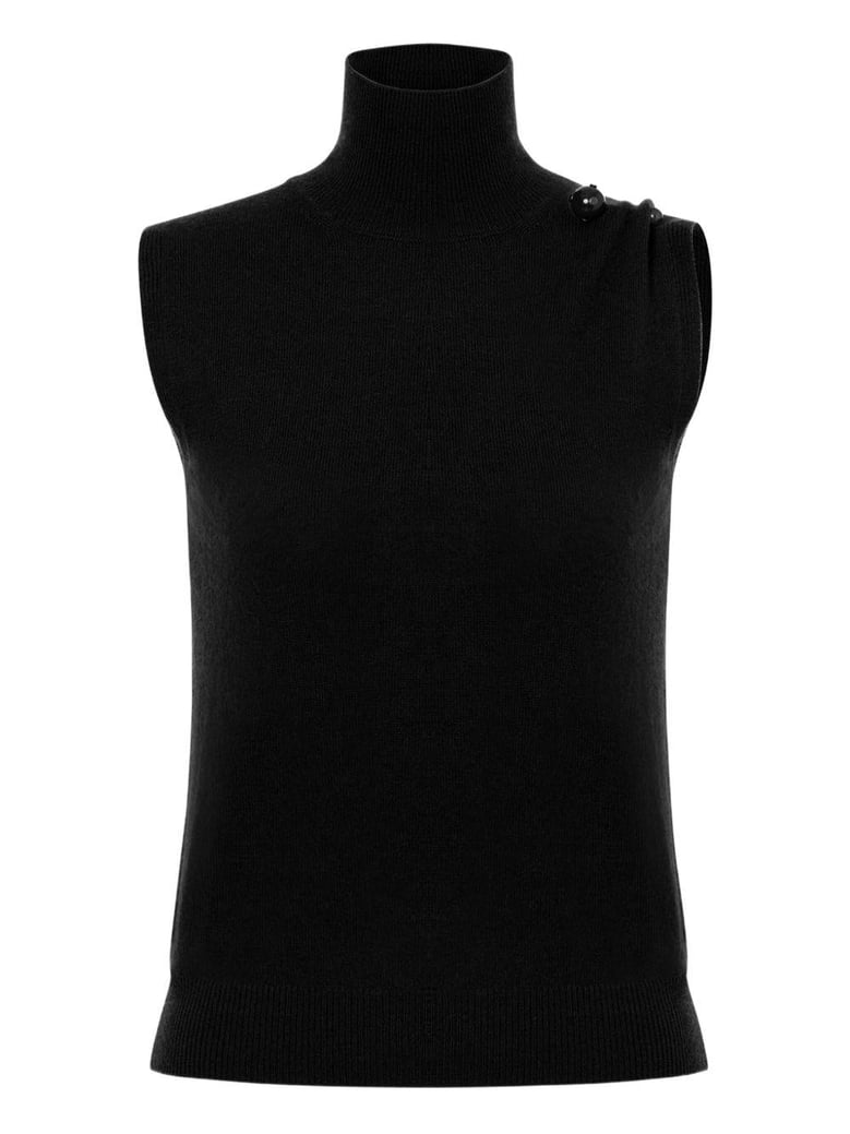 funnel neck sleeveless top by Selfnex