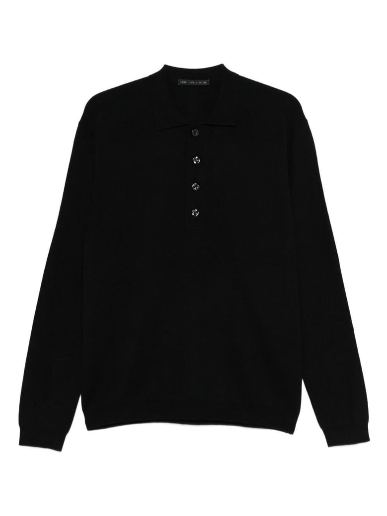 sweater with button placket by Selfnex