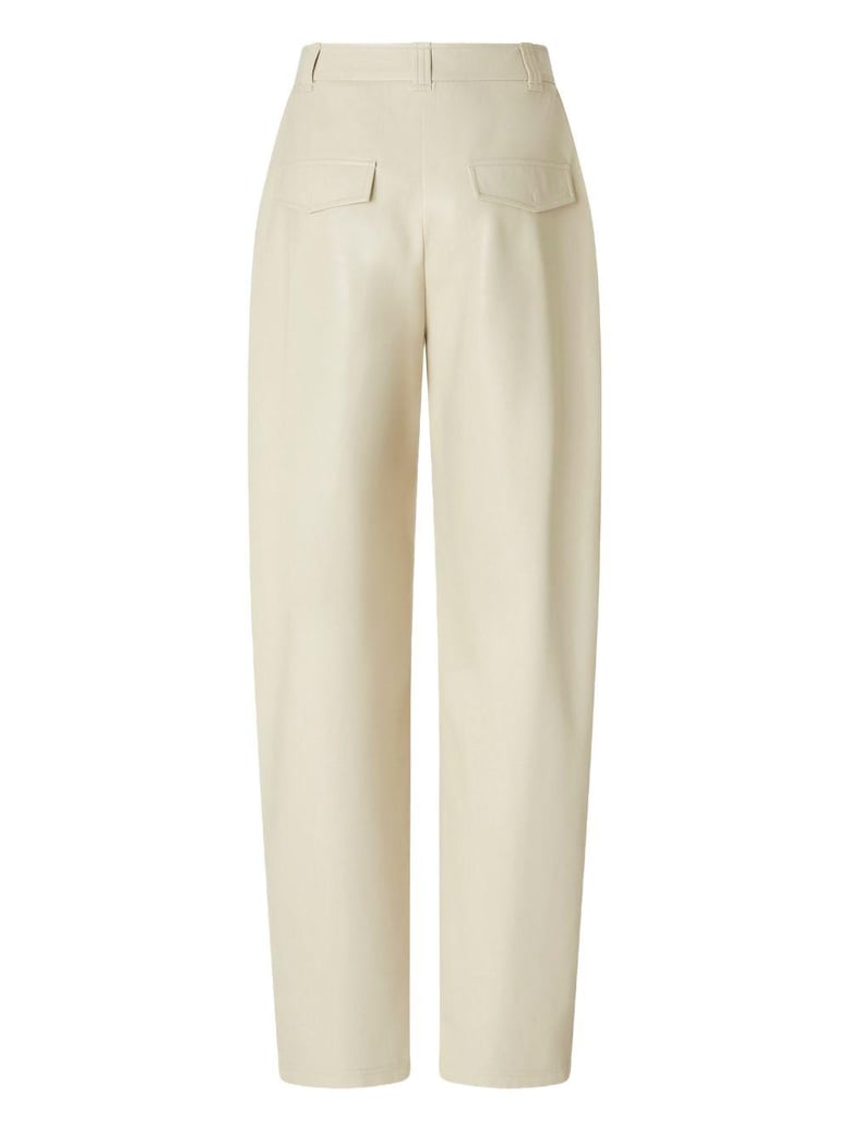 soft touch leather-effect trousers by Selfnex