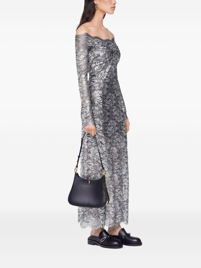 rabanne off-the-shoulder long dress by Selfnex