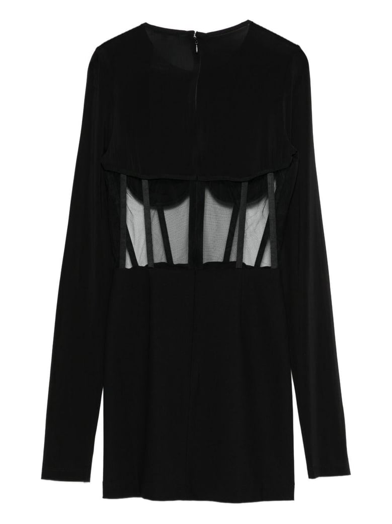 dress with sheer tulle corset by Selfnex
