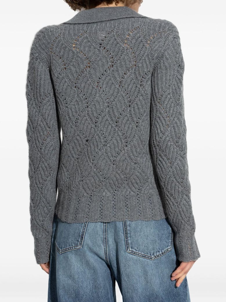 polo collar cashmere sweater by Selfnex