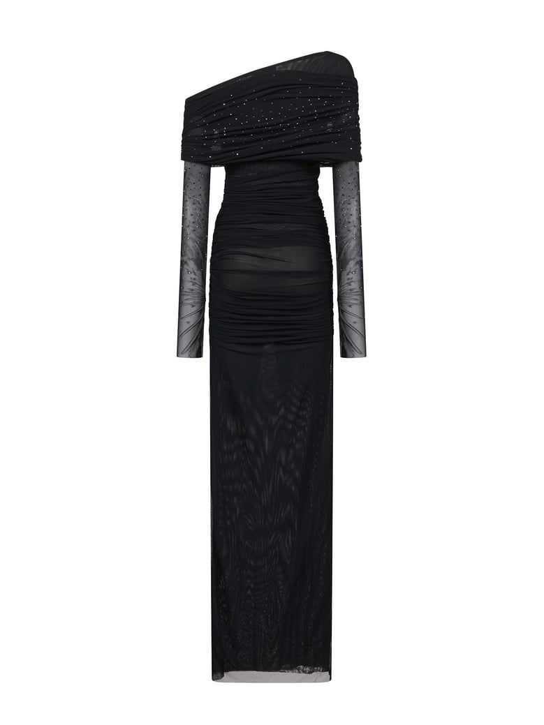 draped evening dress by Selfnex