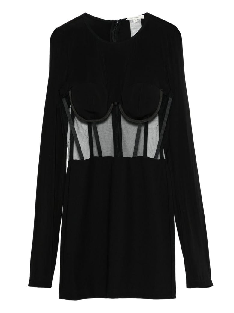 dress with sheer tulle corset by Selfnex