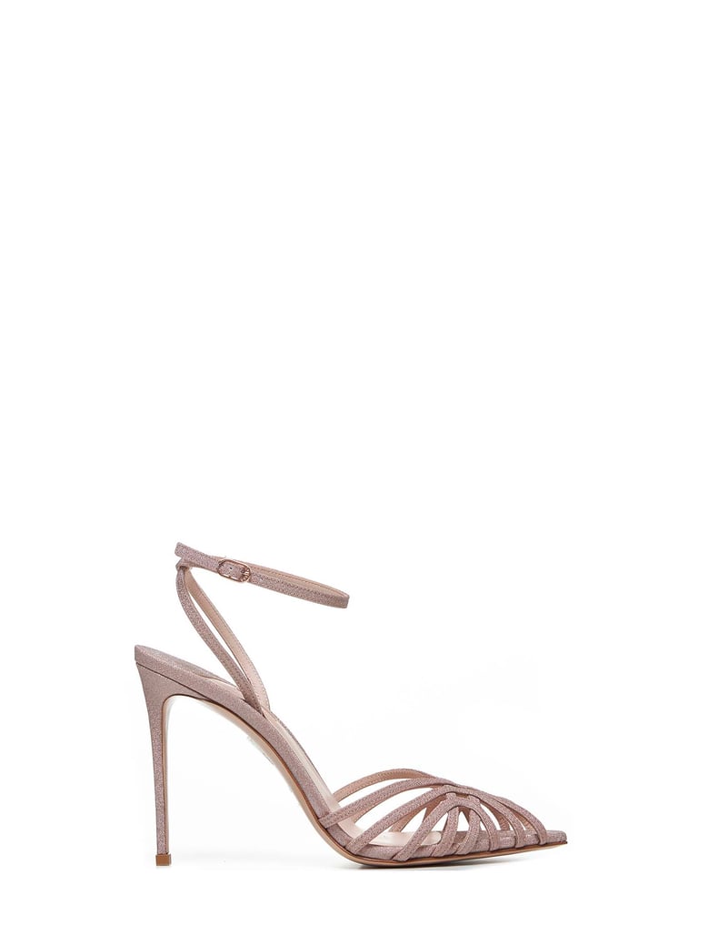 sandals embrace pink lamé by Selfnex