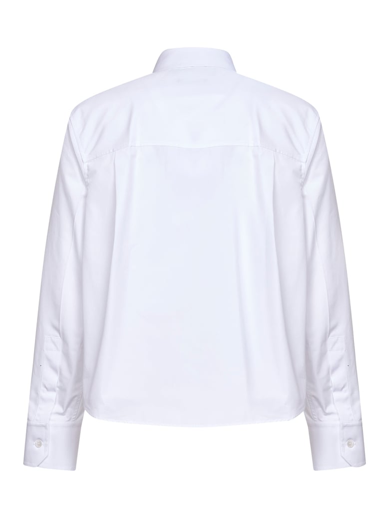 cotton poplin shirt white by Selfnex