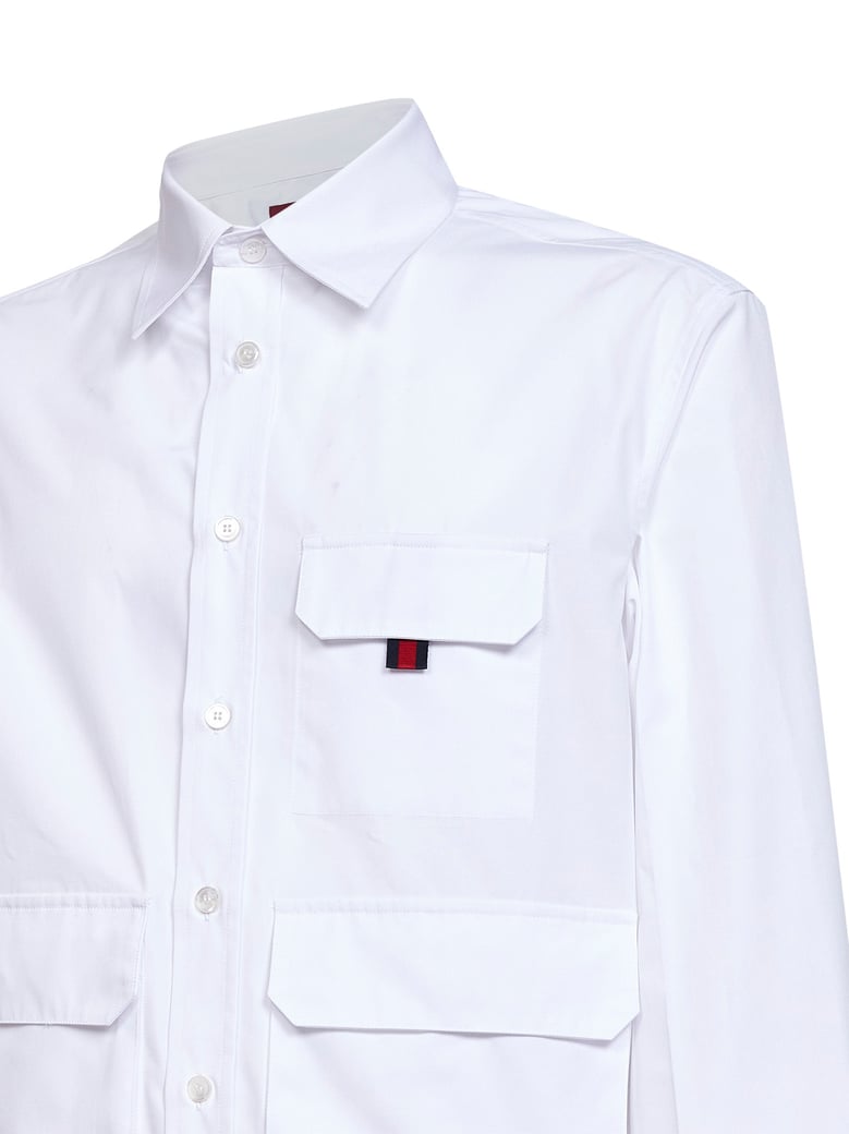 cotton poplin shirt white by Selfnex