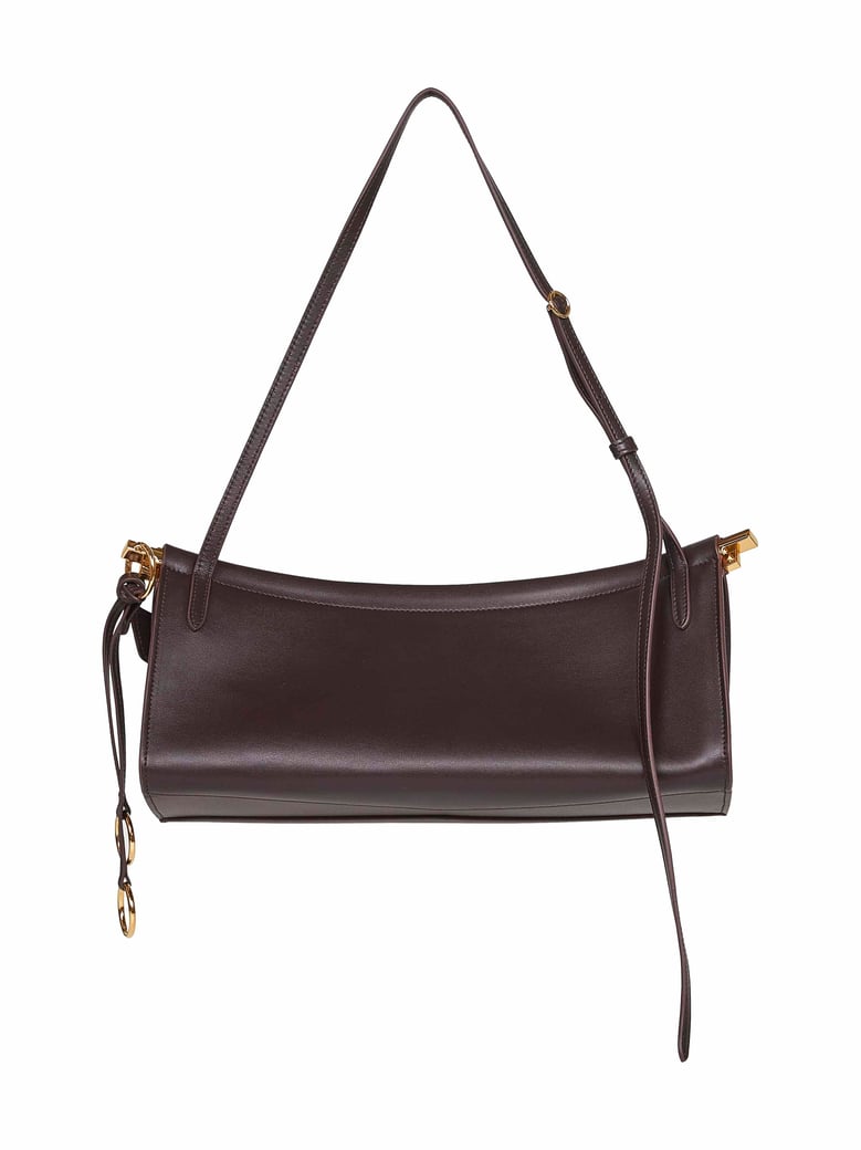 shoulder bag le click east west brown by Selfnex