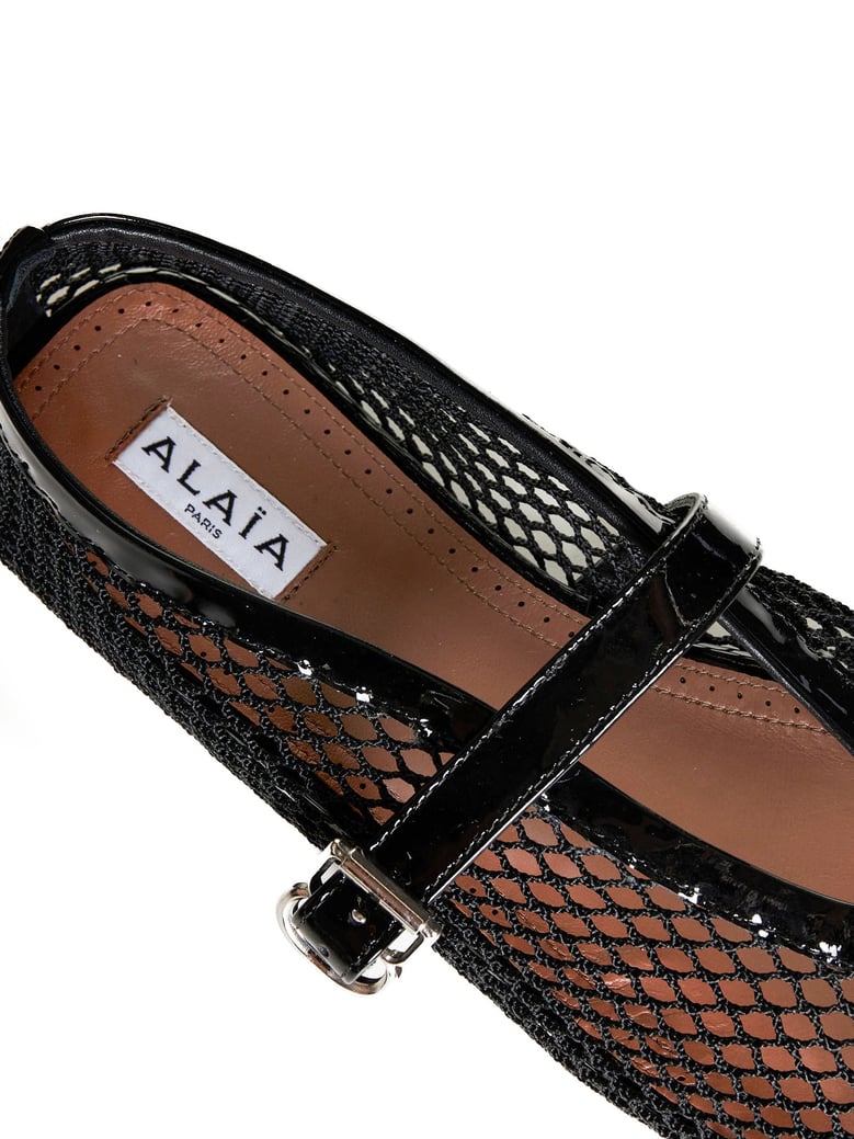 ballet flats with patent-leather trim by Selfnex