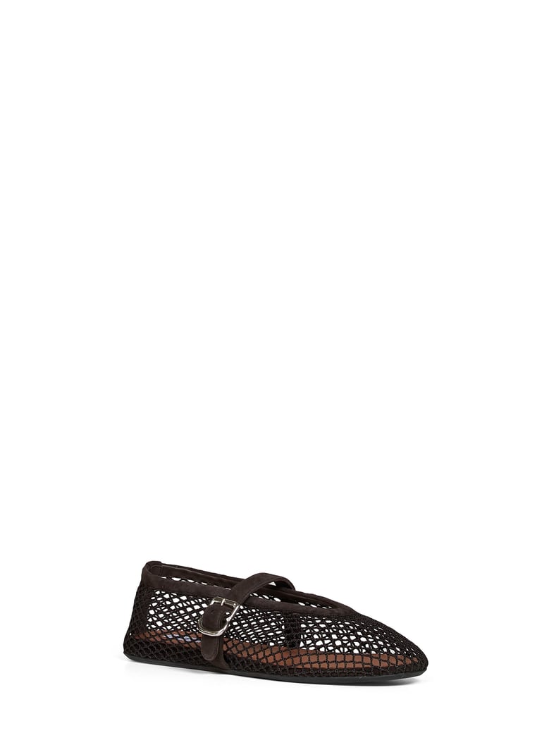 ballet flats dark brown goatskin suede by Selfnex