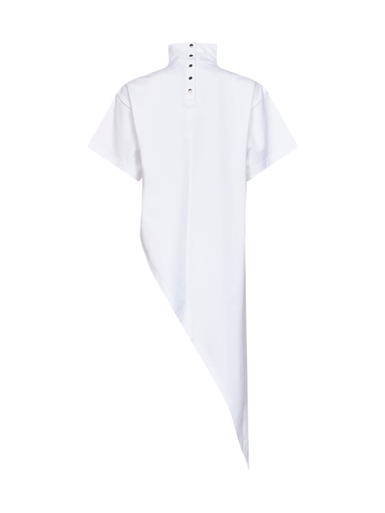 t-shirt triangle long white by Selfnex