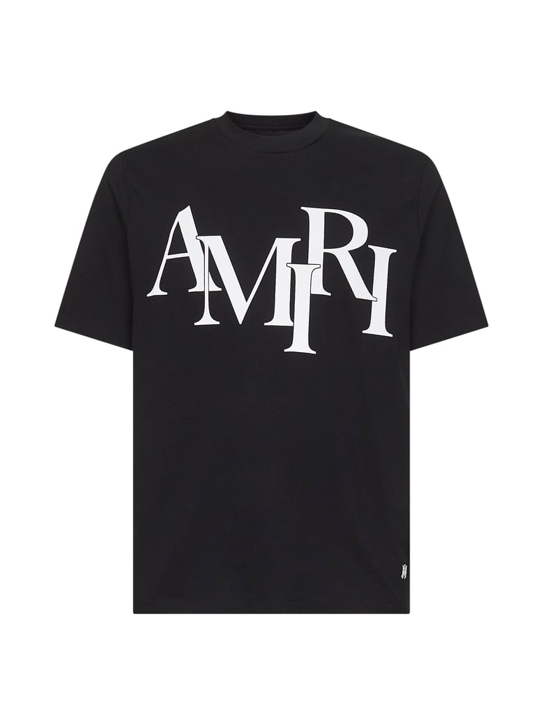 t-shirt staggered logo black by Selfnex