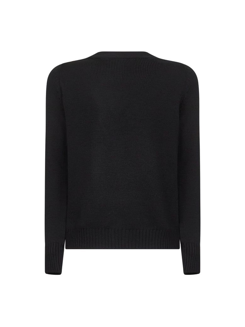 cardigan black virgin wool by Selfnex