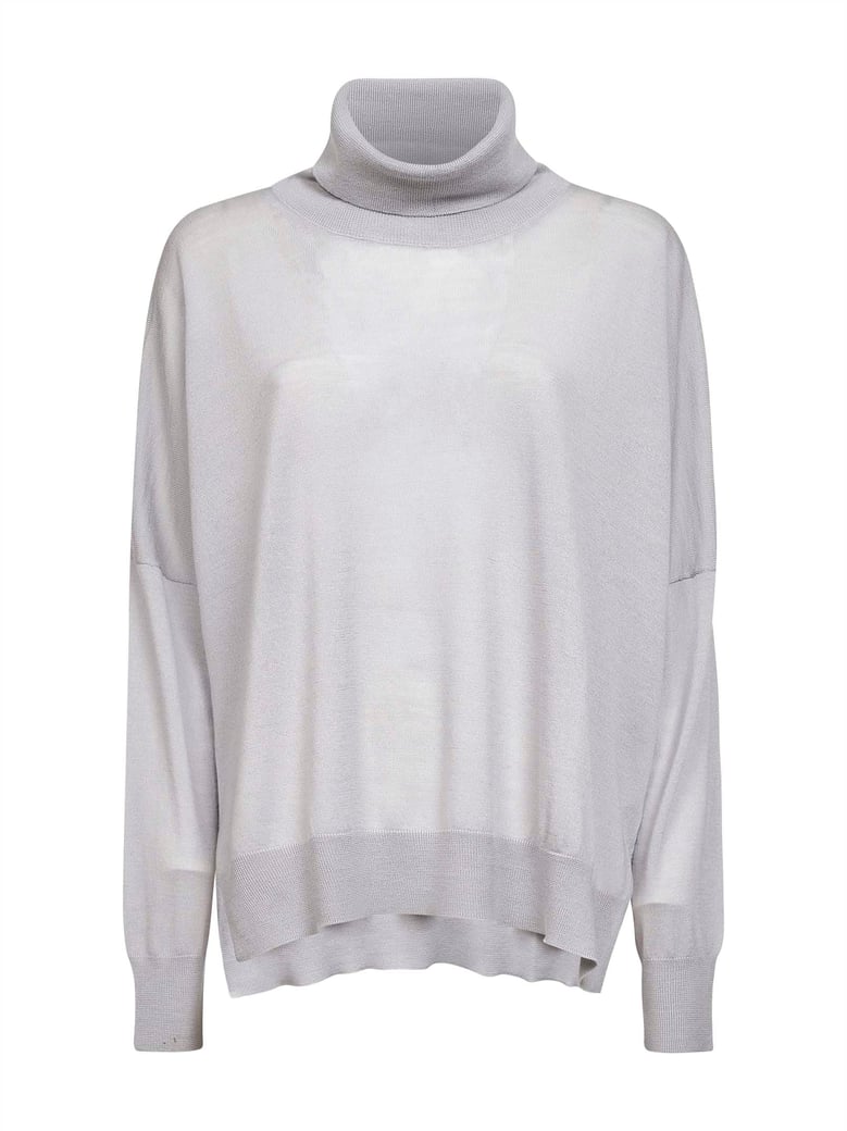 oversized turtleneck sweater grey by Selfnex