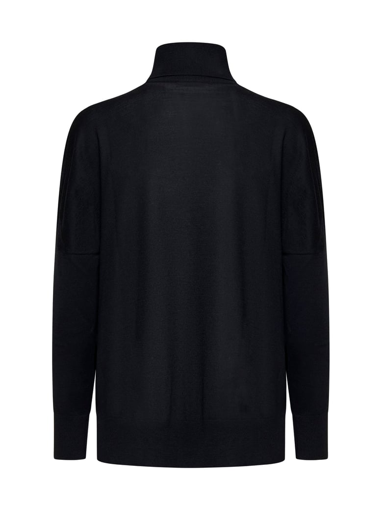 high neck sweater black by Selfnex