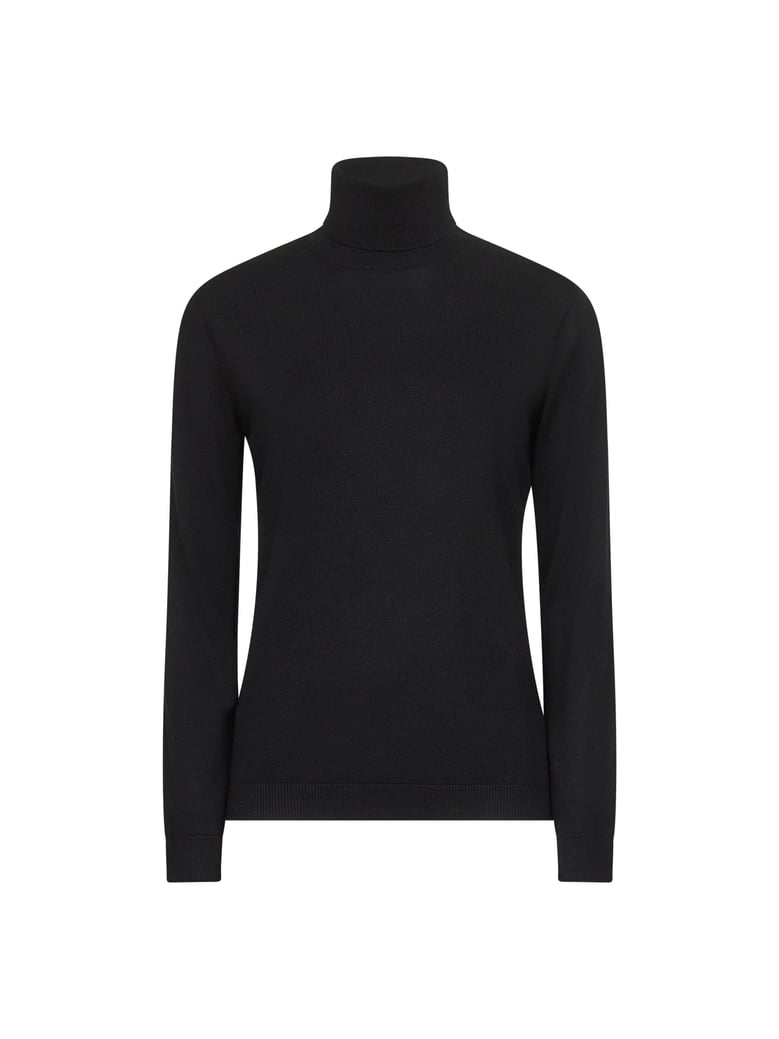 turtleneck sweater black virgin wool by Selfnex