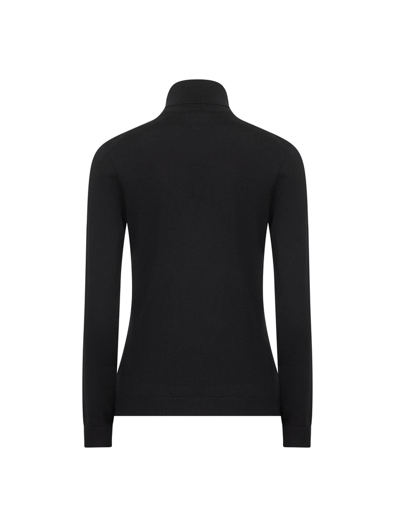 turtleneck sweater black virgin wool by Selfnex