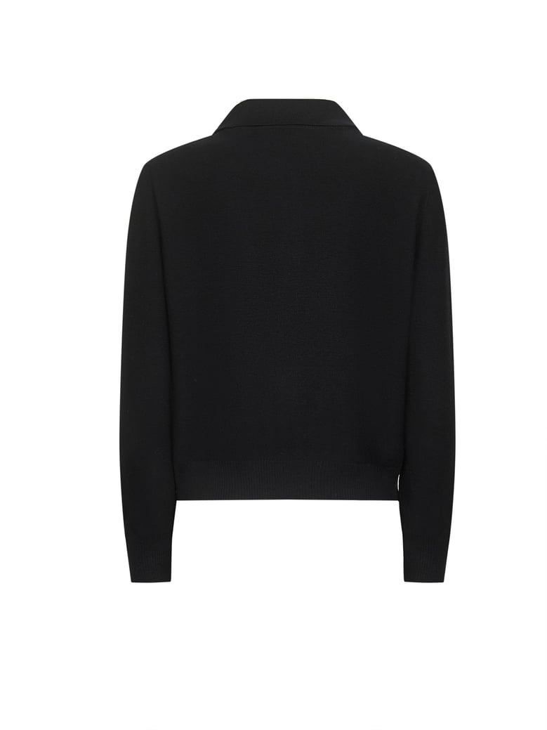 knit cardigan black virgin wool by Selfnex