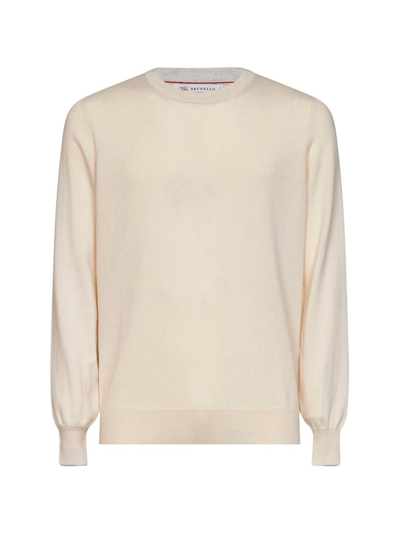 crewneck cashmere sweater in butter by Selfnex