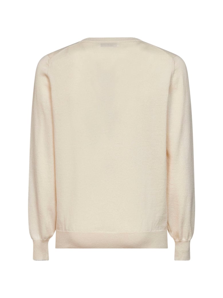 crewneck cashmere sweater in butter by Selfnex