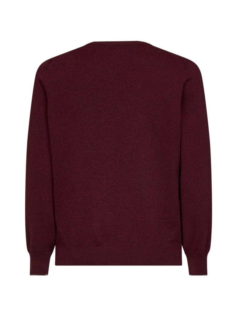 cashmere crewneck sweater bordeaux by Selfnex
