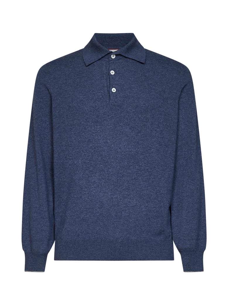 polo shirt denim cashmere by Selfnex