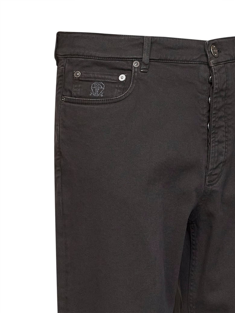 jeans dark brown garment-dyed by Selfnex
