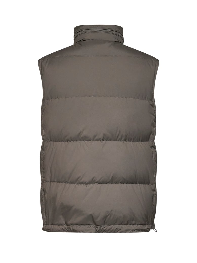 padded hooded vest grey by Selfnex